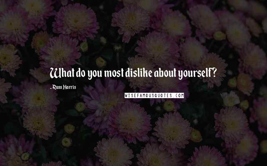 Russ Harris Quotes: What do you most dislike about yourself?