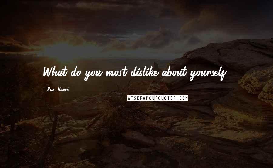 Russ Harris Quotes: What do you most dislike about yourself?
