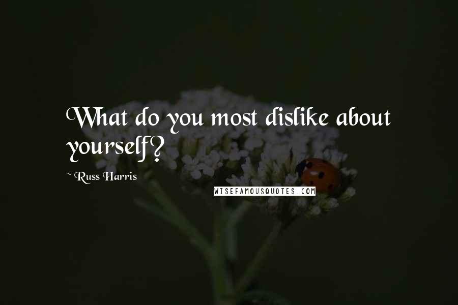 Russ Harris Quotes: What do you most dislike about yourself?