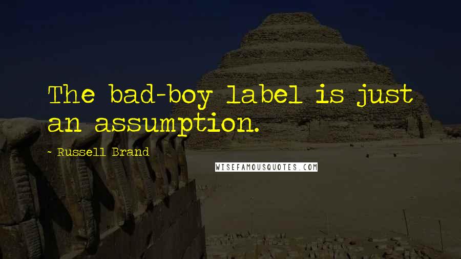Russell Brand Quotes: The bad-boy label is just an assumption.