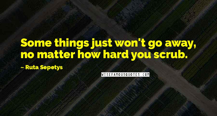 Ruta Sepetys Quotes: Some things just won't go away, no matter how hard you scrub.