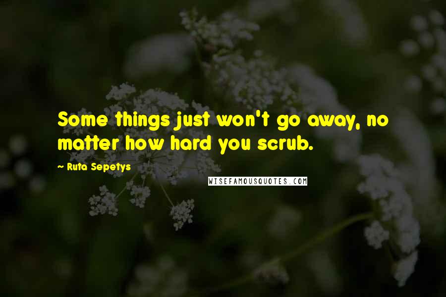 Ruta Sepetys Quotes: Some things just won't go away, no matter how hard you scrub.