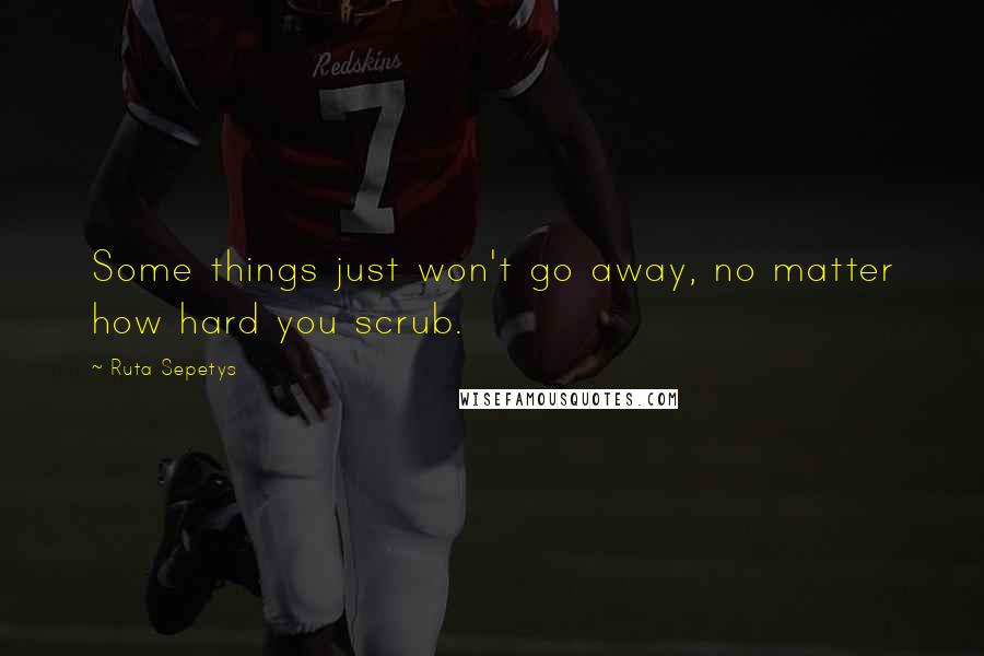 Ruta Sepetys Quotes: Some things just won't go away, no matter how hard you scrub.