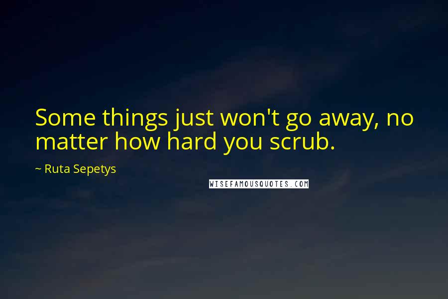 Ruta Sepetys Quotes: Some things just won't go away, no matter how hard you scrub.