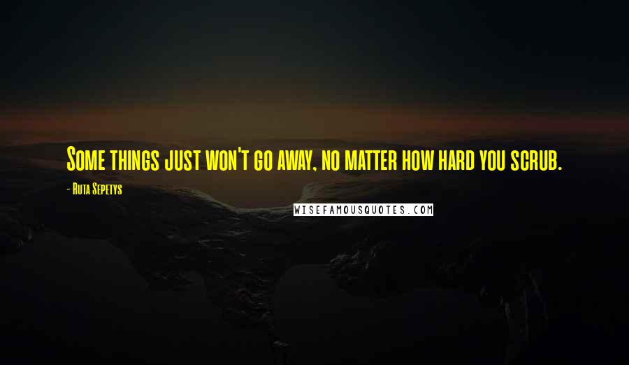 Ruta Sepetys Quotes: Some things just won't go away, no matter how hard you scrub.