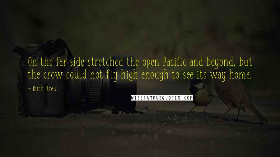 Ruth Ozeki Quotes: On the far side stretched the open Pacific and beyond, but the crow could not fly high enough to see its way home.