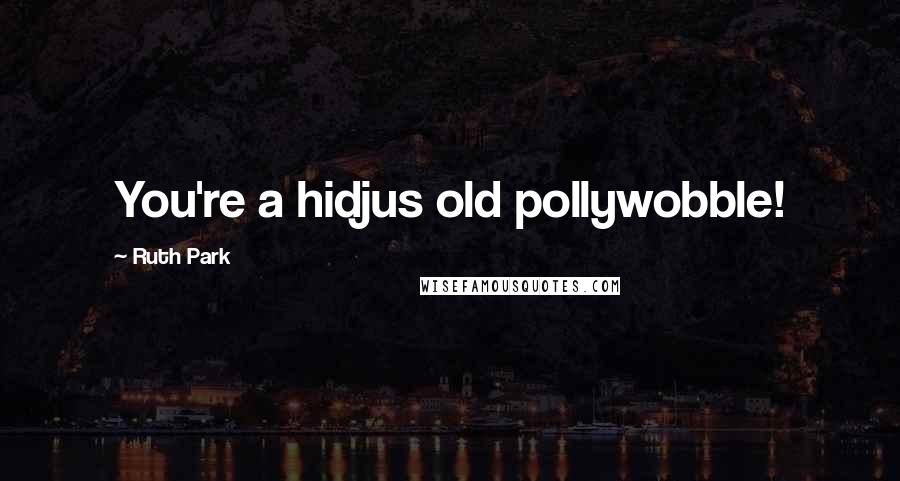 Ruth Park Quotes: You're a hidjus old pollywobble!