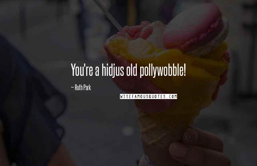 Ruth Park Quotes: You're a hidjus old pollywobble!