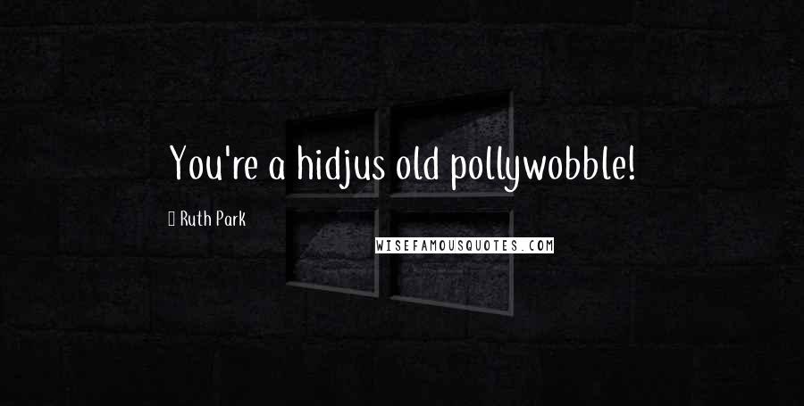 Ruth Park Quotes: You're a hidjus old pollywobble!