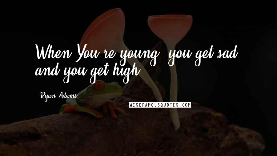 Ryan Adams Quotes: When You're young, you get sad, and you get high.