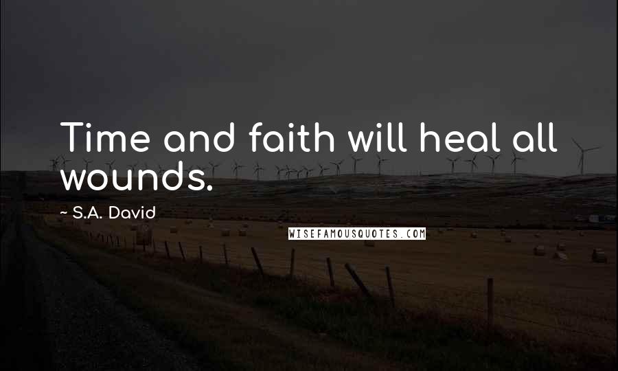 S.A. David Quotes: Time and faith will heal all wounds.