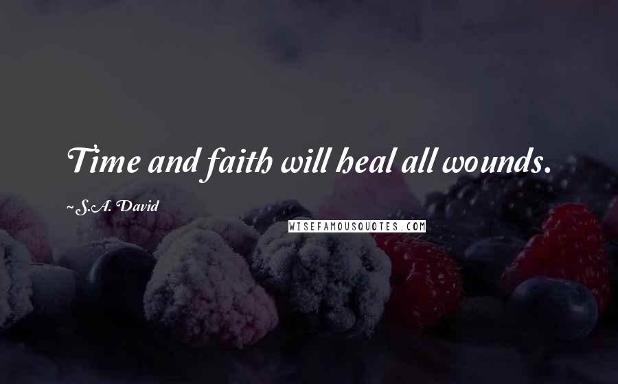 S.A. David Quotes: Time and faith will heal all wounds.