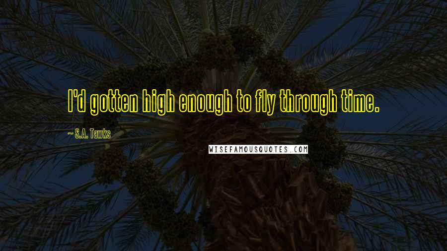 S.A. Tawks Quotes: I'd gotten high enough to fly through time.