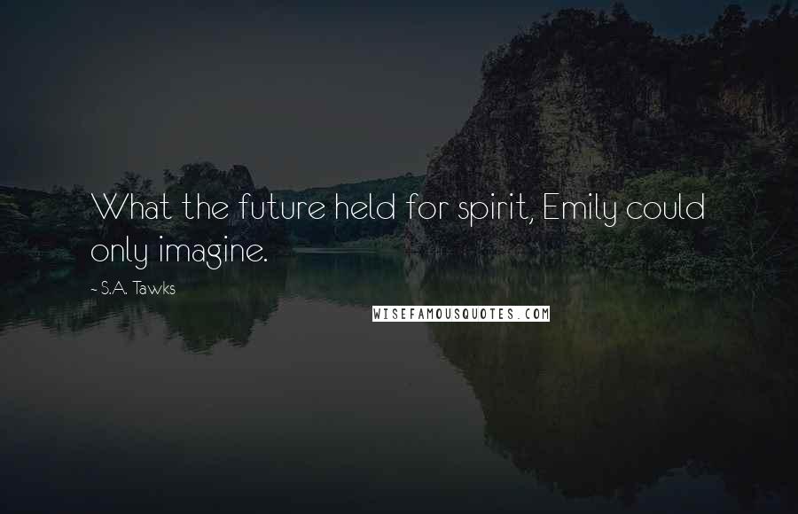 S.A. Tawks Quotes: What the future held for spirit, Emily could only imagine.