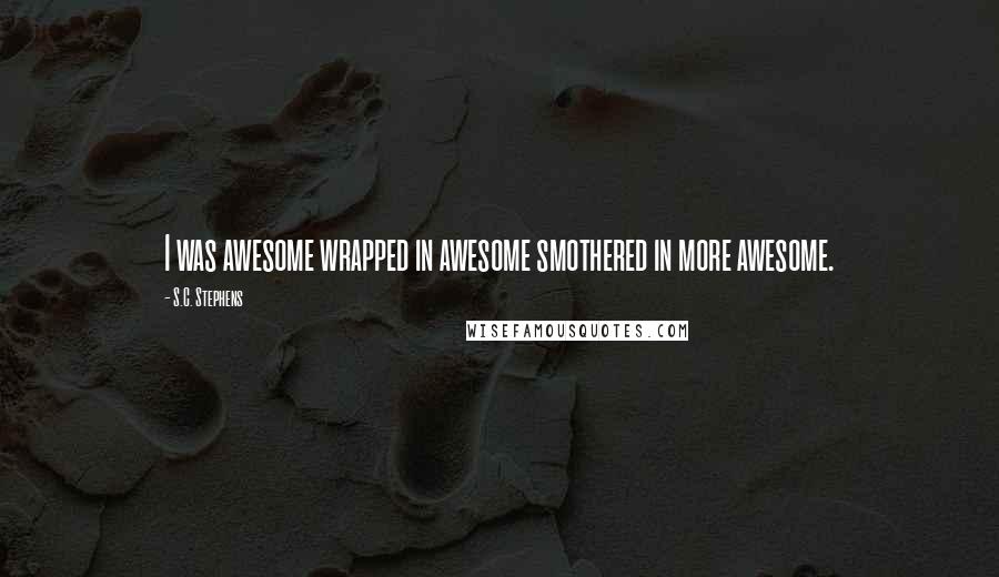 S.C. Stephens Quotes: I was awesome wrapped in awesome smothered in more awesome.