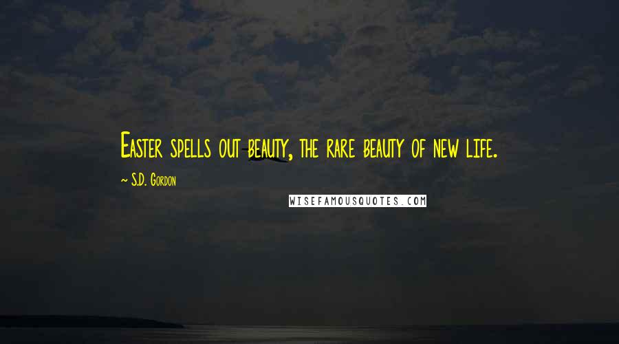 S.D. Gordon Quotes: Easter spells out beauty, the rare beauty of new life.