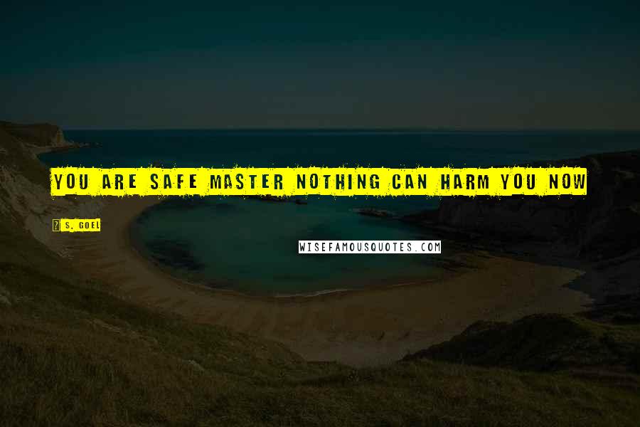 S. Goel Quotes: You are safe master nothing can harm you now