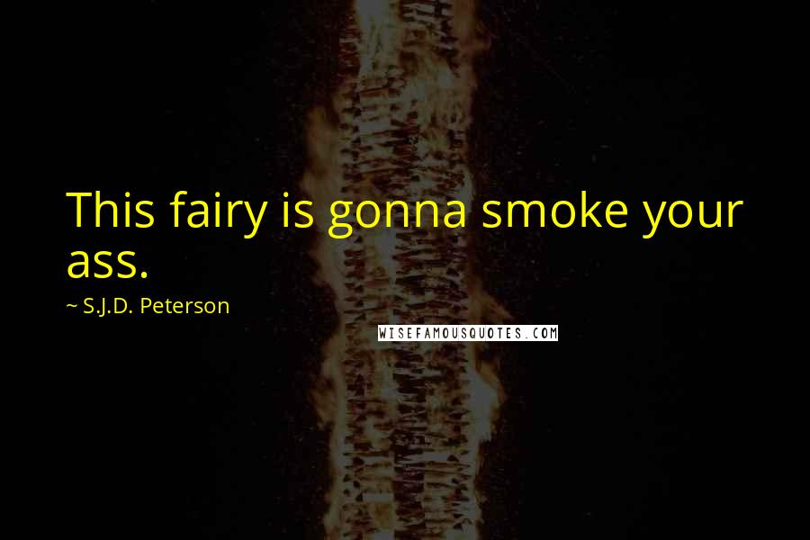 S.J.D. Peterson Quotes: This fairy is gonna smoke your ass.