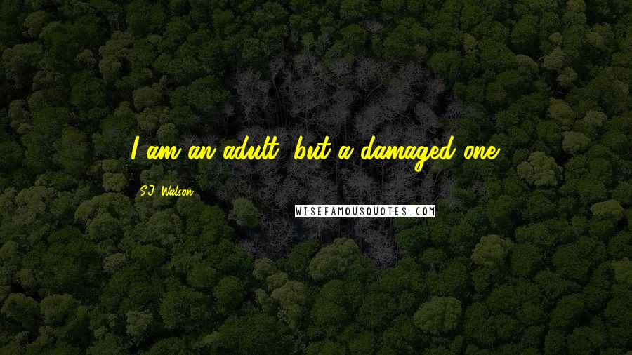 S.J. Watson Quotes: I am an adult, but a damaged one.