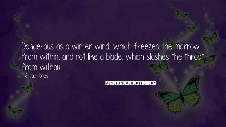 S. Jae-Jones Quotes: Dangerous as a winter wind, which freezes the marrow from within, and not like a blade, which slashes the throat from without