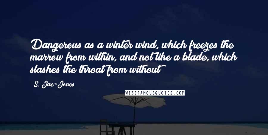 S. Jae-Jones Quotes: Dangerous as a winter wind, which freezes the marrow from within, and not like a blade, which slashes the throat from without