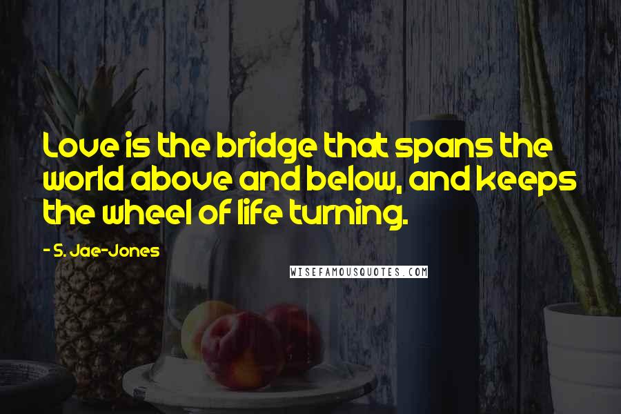 S. Jae-Jones Quotes: Love is the bridge that spans the world above and below, and keeps the wheel of life turning.