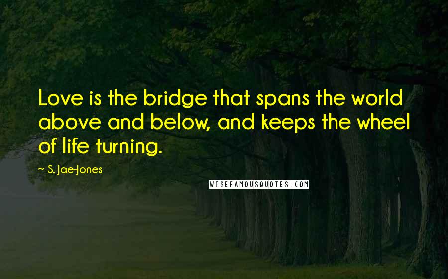 S. Jae-Jones Quotes: Love is the bridge that spans the world above and below, and keeps the wheel of life turning.