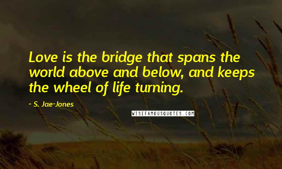 S. Jae-Jones Quotes: Love is the bridge that spans the world above and below, and keeps the wheel of life turning.