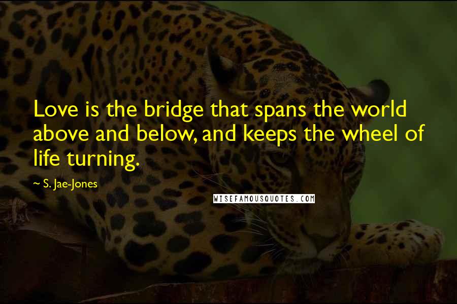 S. Jae-Jones Quotes: Love is the bridge that spans the world above and below, and keeps the wheel of life turning.