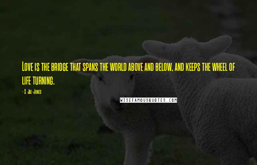S. Jae-Jones Quotes: Love is the bridge that spans the world above and below, and keeps the wheel of life turning.