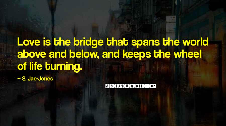 S. Jae-Jones Quotes: Love is the bridge that spans the world above and below, and keeps the wheel of life turning.