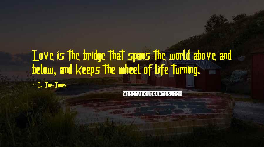 S. Jae-Jones Quotes: Love is the bridge that spans the world above and below, and keeps the wheel of life turning.