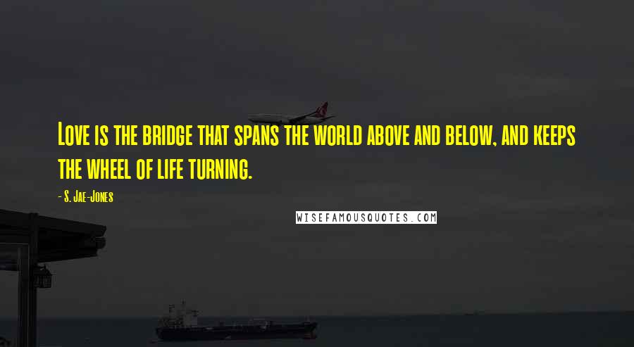 S. Jae-Jones Quotes: Love is the bridge that spans the world above and below, and keeps the wheel of life turning.