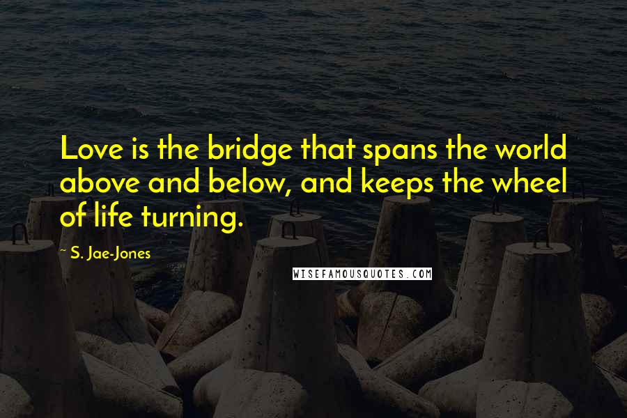 S. Jae-Jones Quotes: Love is the bridge that spans the world above and below, and keeps the wheel of life turning.