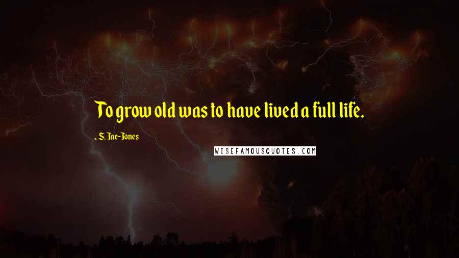 S. Jae-Jones Quotes: To grow old was to have lived a full life.