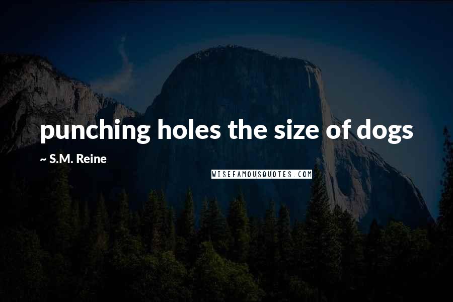 S.M. Reine Quotes: punching holes the size of dogs