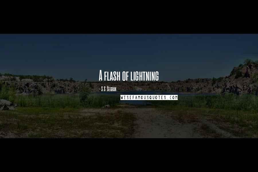 S.S. Segran Quotes: A flash of lightning