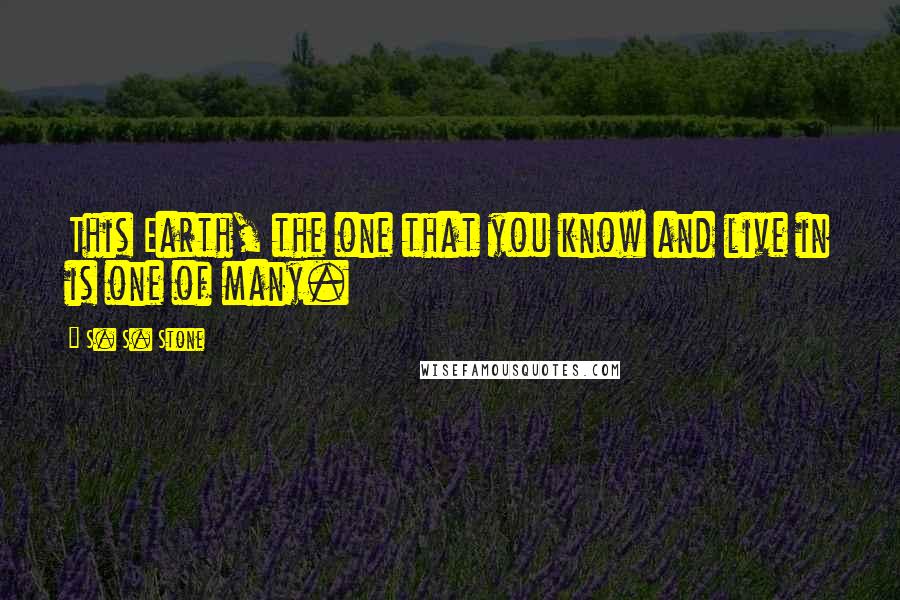 S. S. Stone Quotes: This Earth, the one that you know and live in is one of many.