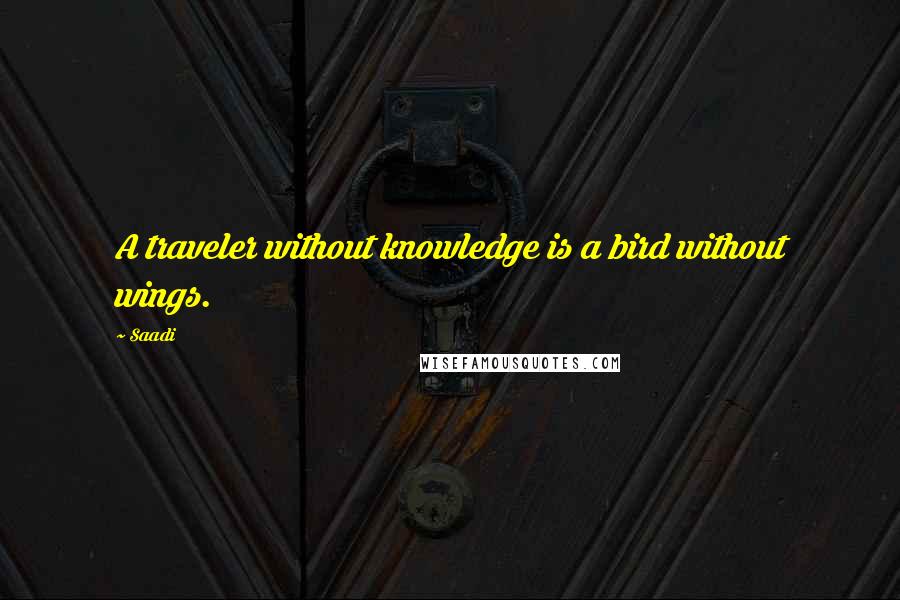 Saadi Quotes: A traveler without knowledge is a bird without wings.