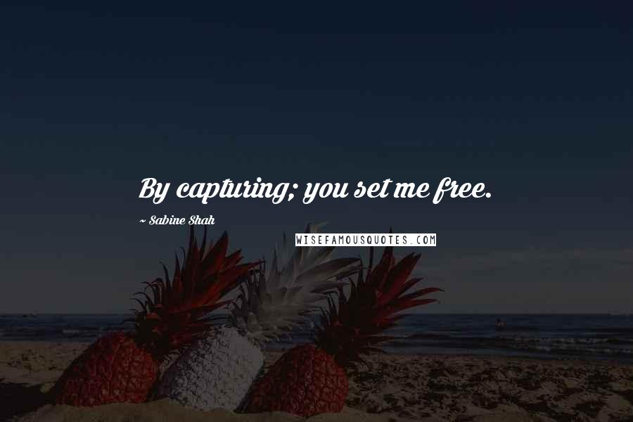 Sabine Shah Quotes: By capturing; you set me free.