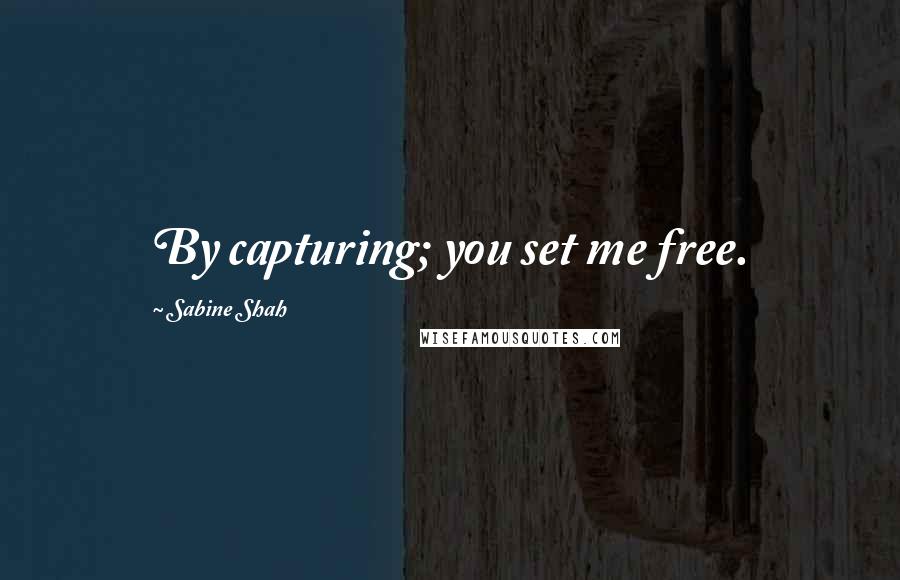 Sabine Shah Quotes: By capturing; you set me free.