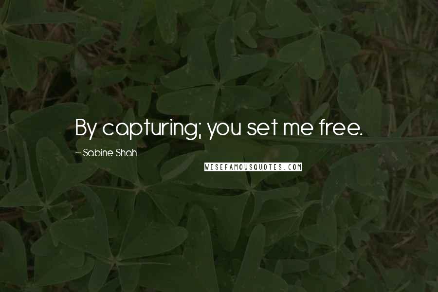 Sabine Shah Quotes: By capturing; you set me free.