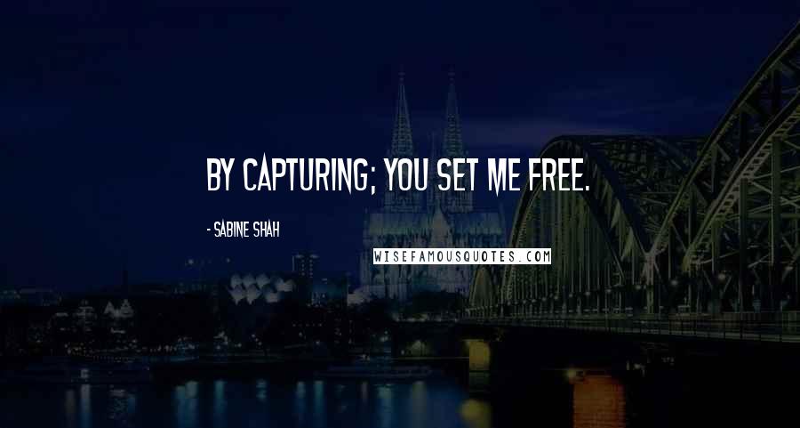 Sabine Shah Quotes: By capturing; you set me free.
