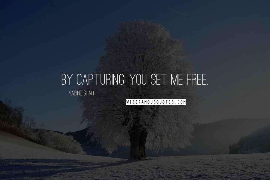 Sabine Shah Quotes: By capturing; you set me free.