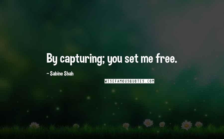 Sabine Shah Quotes: By capturing; you set me free.