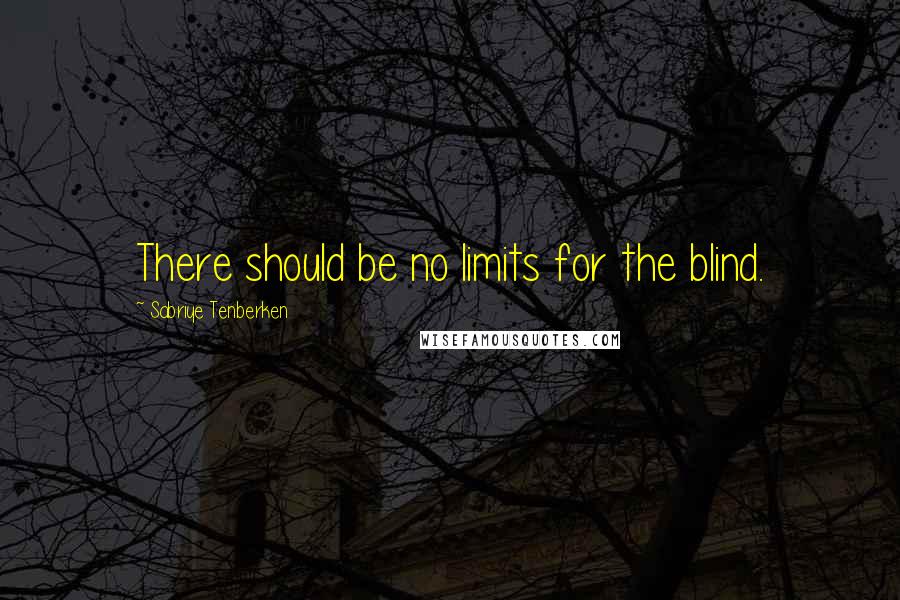 Sabriye Tenberken Quotes: There should be no limits for the blind.