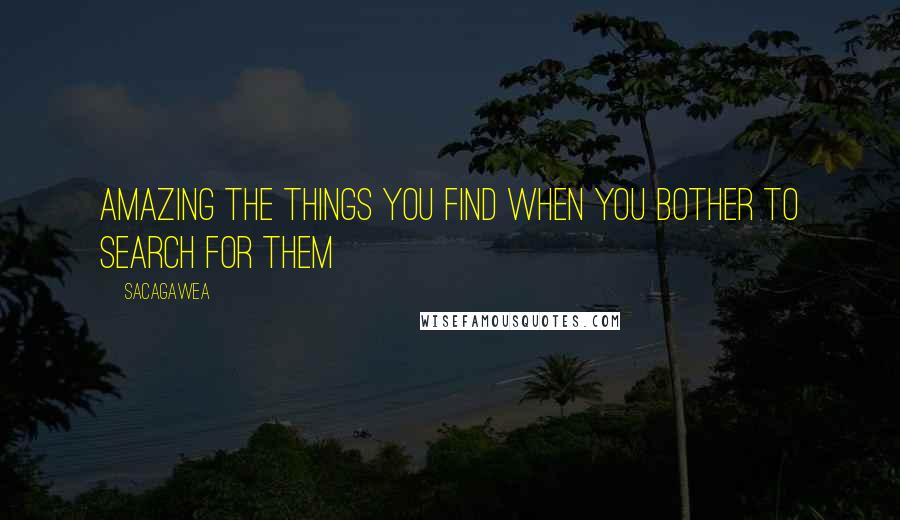 Sacagawea Quotes: Amazing the things you find when you bother to search for them