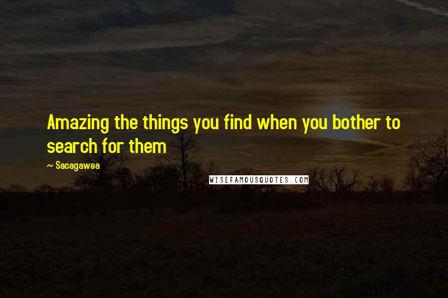 Sacagawea Quotes: Amazing the things you find when you bother to search for them