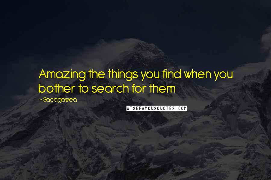 Sacagawea Quotes: Amazing the things you find when you bother to search for them