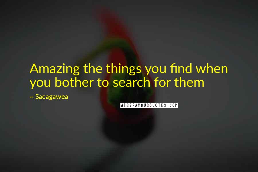 Sacagawea Quotes: Amazing the things you find when you bother to search for them